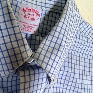Brooks Brothers dress shirt. Medium. Blue checkered